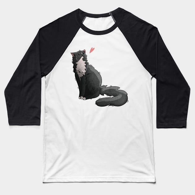 Tuxedo furbaby Gifts for Cat Lovers Baseball T-Shirt by Feline Emporium